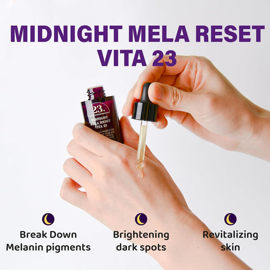 PONGDANG Midnight Mela Reset Vita 23 | 23% Pure Liposomal Vitamin C Brightening Serum | High absorption | For Dark Spots, Even Skin Tone, Fine Lines & Wrinkles | Made In Korea | 0.40 .