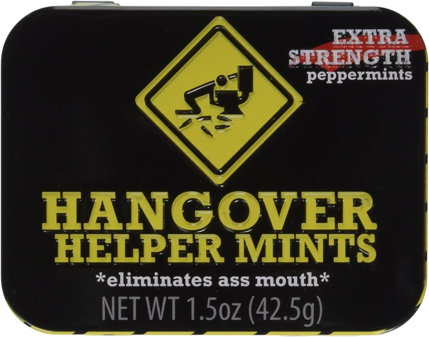 Hangover Helper Mints Tin Extra Strength Gift Gag College Drinking Party Joke (1 Tin)