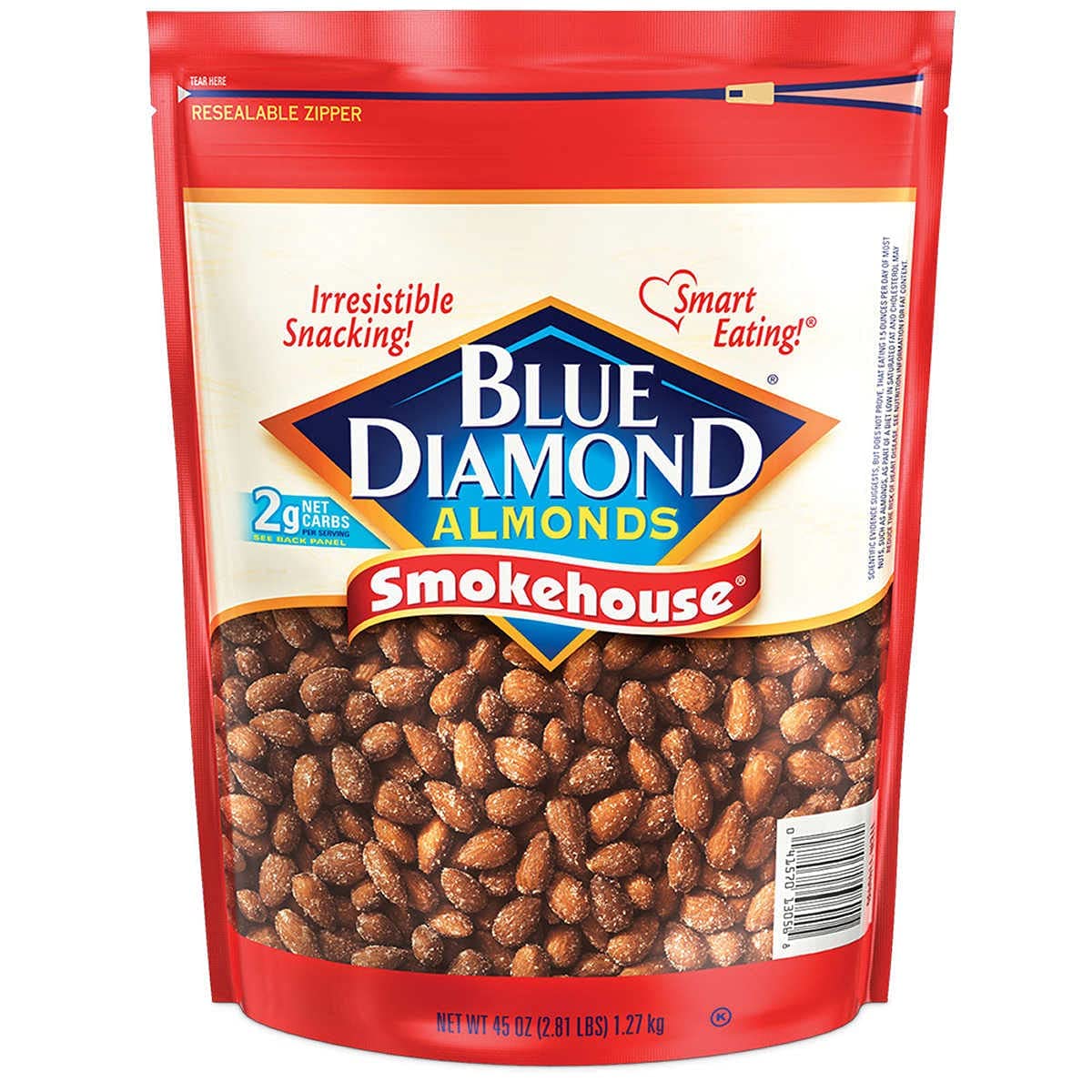 Blue Diamond Almonds, Smokehouse, 45 oz