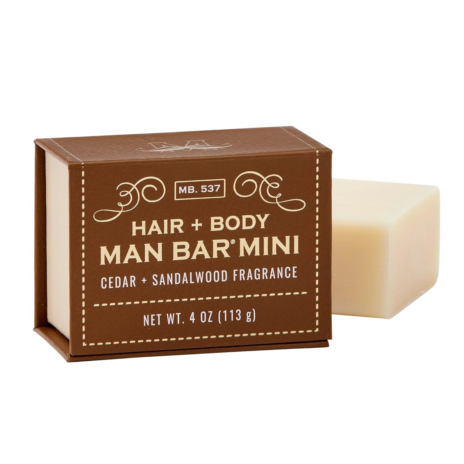 San Francisco Soap Hair and Body Mini-Bar 4 (Cedar and Sandalwood) - No Harmful Chemicals - Good for All Skin Types - Made in the USA