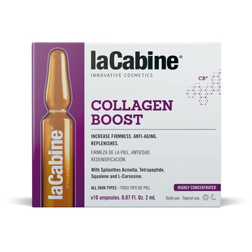 laCabine Collagen Boost Ampoule Serum to fight loss of structure and to reduce the appearance of deep wrinkles and signs of aging with Pure Collagen