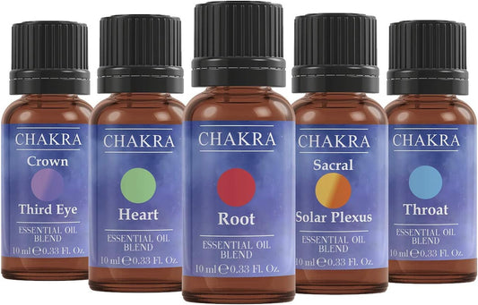 Mystix London | Chakra Essential Oil Blend Gift Pack 5x10ml | Crown Th250 Grams