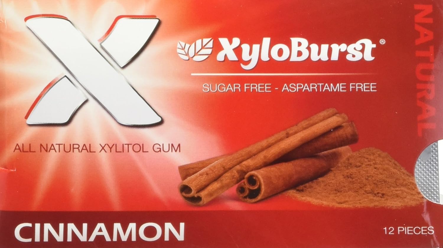 XYLOBURST Cinnamon Xylitol Gum 12/12 Piece, 0.02 Pound0.32 Ounces