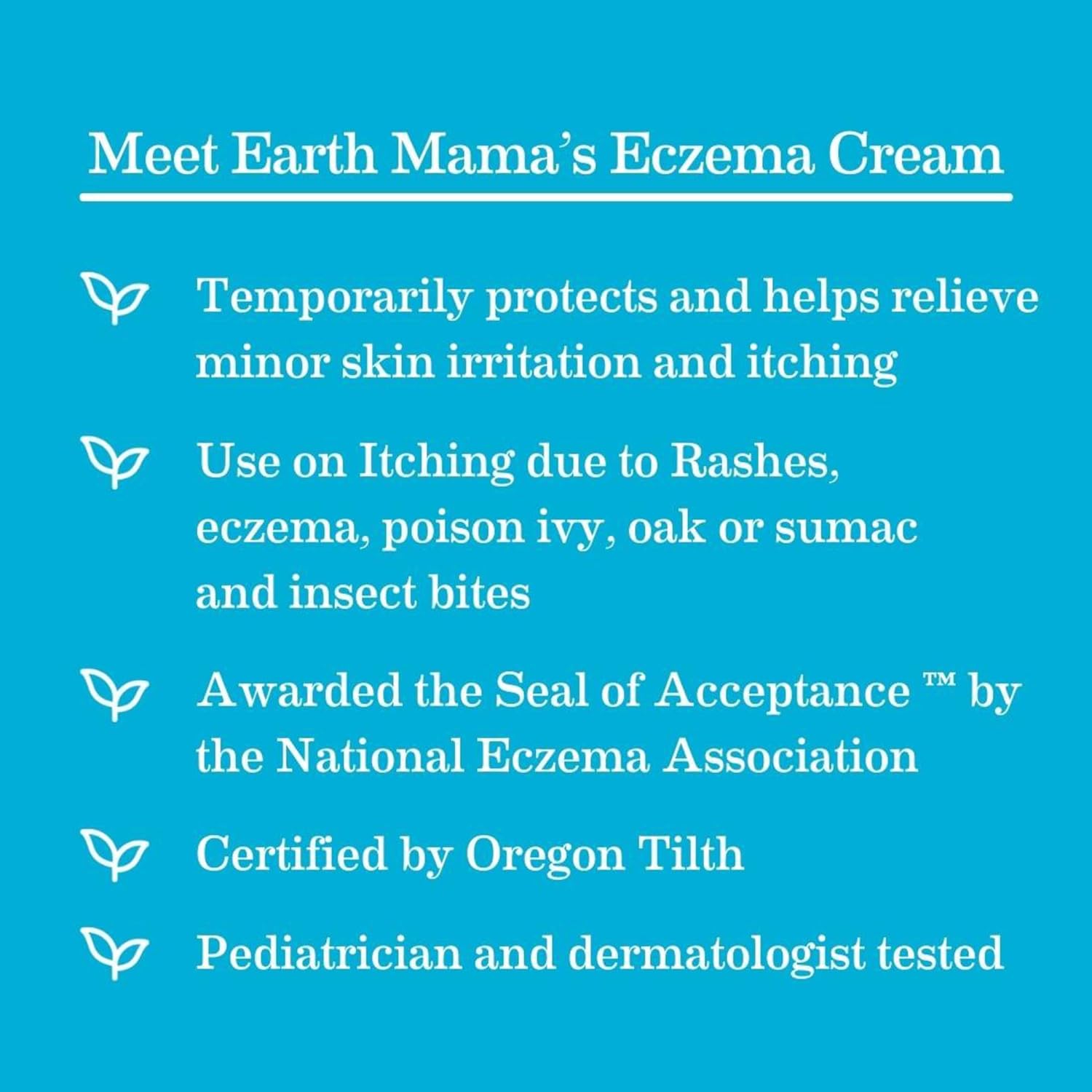 Earth Mama Eczema Cream | Therapeutic Itch Relief Moisturize