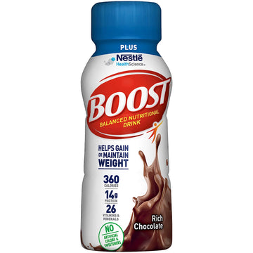 Boost Plus Complete Nutritional Drink, Rich Chocolate, 8 Fl Oz (Pack o12.48 Pounds