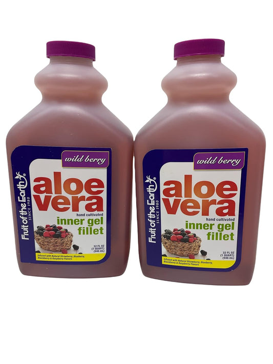 ThisNThat Aloe Vera Juice Bundle Includes: (2) 32oz Fruit of The Earth