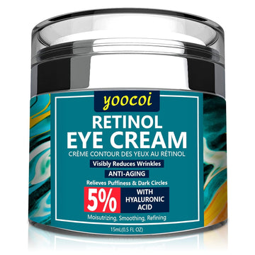 Eye Cream Anti Aging,Retinol Eye Cream, With Collagen, Hyaluronic Acid,Polypeptide For Wrinkles, Dark Circle and Puffiness, Crows Feet Eye Lift Treatment,Moisturizing, Wrinkle, Defense For Men & Women(0.5  )