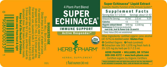 Herb Pharm Certified Organic Super Echinacea Liquid Extract