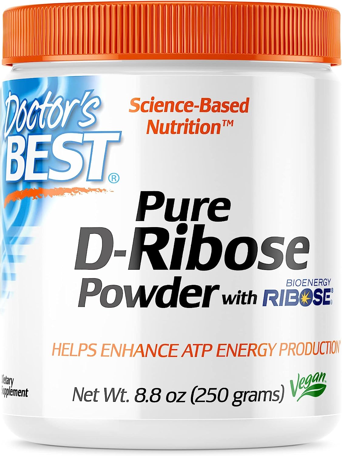 Doctor's Best D-Ribose with Bioenergy Ribose, Non-GMO, Vegan, Gluten F