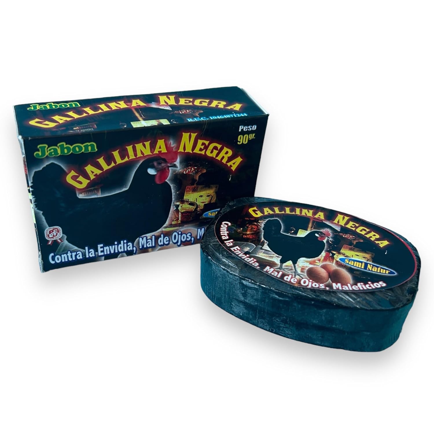 Zoeartcrafts Gallina Negra Bar Soap Powerful Protection Against Evil Eye and Witchcraft (3.2/r) 1 unit