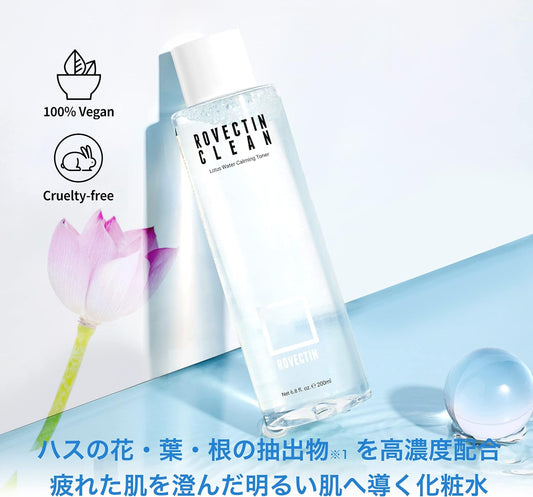 [Rovectin] Clean Lotus Water Calming Toner - Extra Calming Toner for Soothing and Hydrating (6.76  , 200)