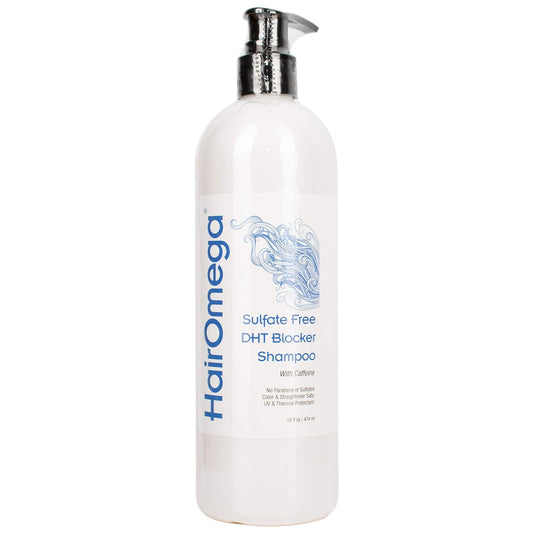 DrFormulas HairOmega DHT Blocker Shampoo + Conditioner with Moroccan Argan Oil, Jojoba Oil, Avocado Oil (Sulfate Free Shampoo + Conditioner Set)