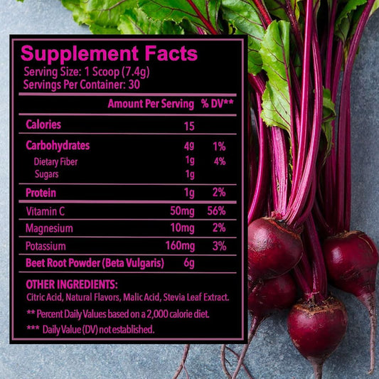 Nitrobeets Endurance Nitric Oxide Superfood Formulated To Boost Performance & Heart Health - 8.06 Oz Beetroot Powder Wit