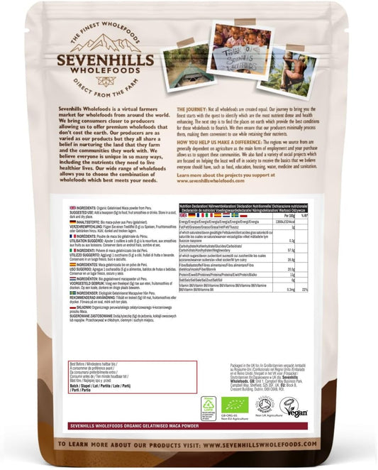 Sevenhills Wholefoods Organic Gelatinised Maca Powder 1kg

SIZE: 1 kg 1 Kilo Grams
