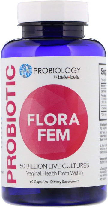 Belle and Bella Flora Fem Women's Daily Probiotic | Probiotic + Prebio2.4 Ounces