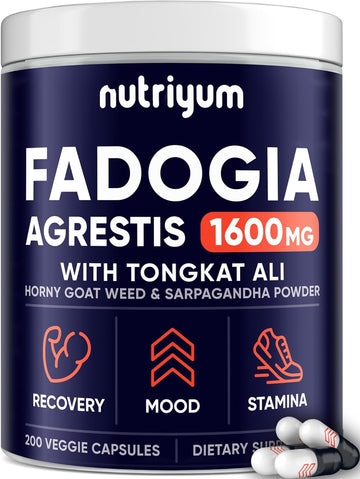 Fadogia Agrestis 1600mg & Tongkat Ali 200mg - Fadogia Agrestis Tongkat Ali Blend for Strength, Drive & Endurance, Fadogi