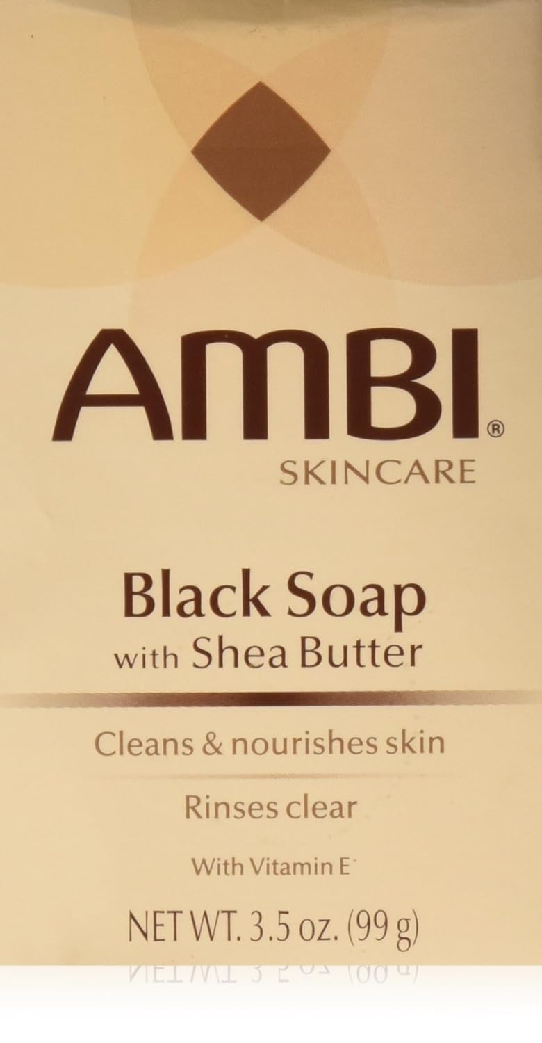 Ambi Skincare Black Soap with Shea Butter, 3.5  (Pack of 2)