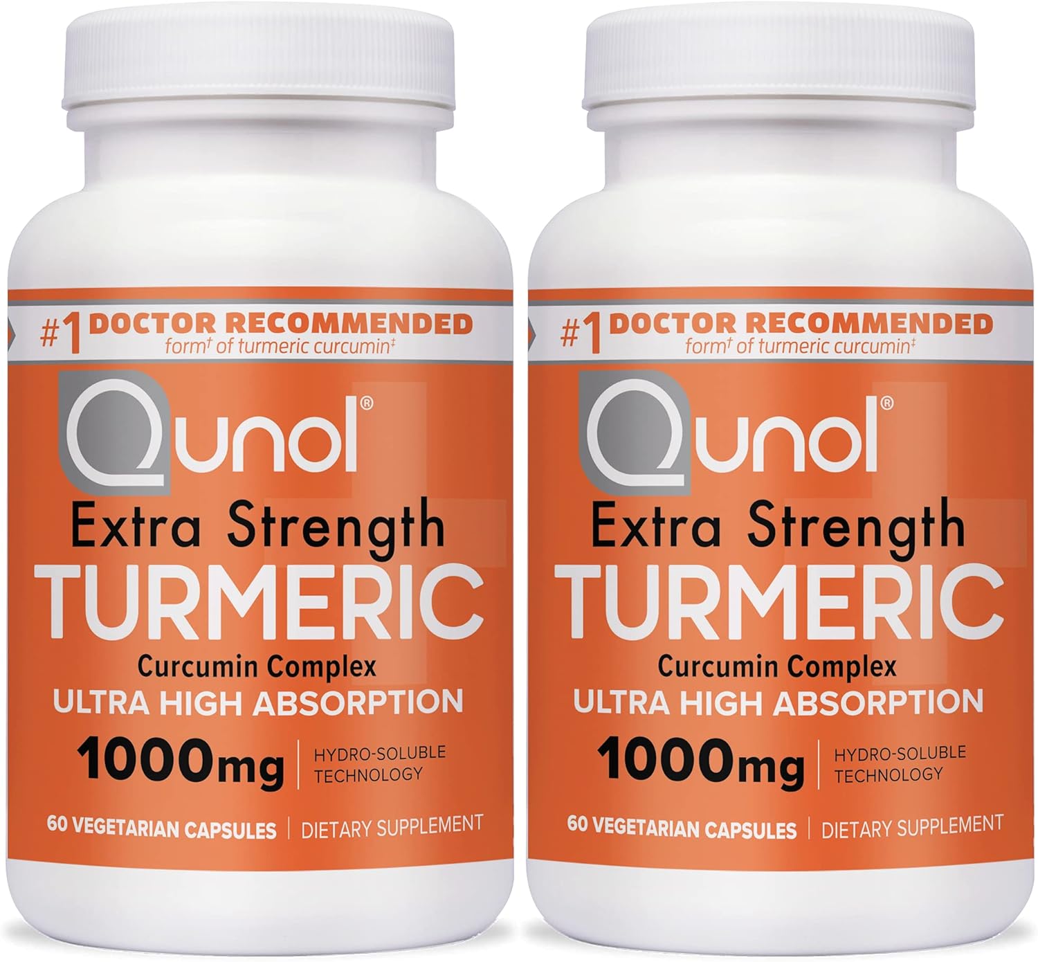 Qunol Turmeric Curcumin Capsules, Qunol 1000mg Extra Strength Suppleme