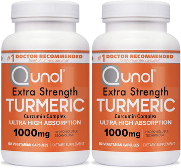 Qunol Turmeric Curcumin Capsules, Qunol 1000mg Extra Strength Suppleme