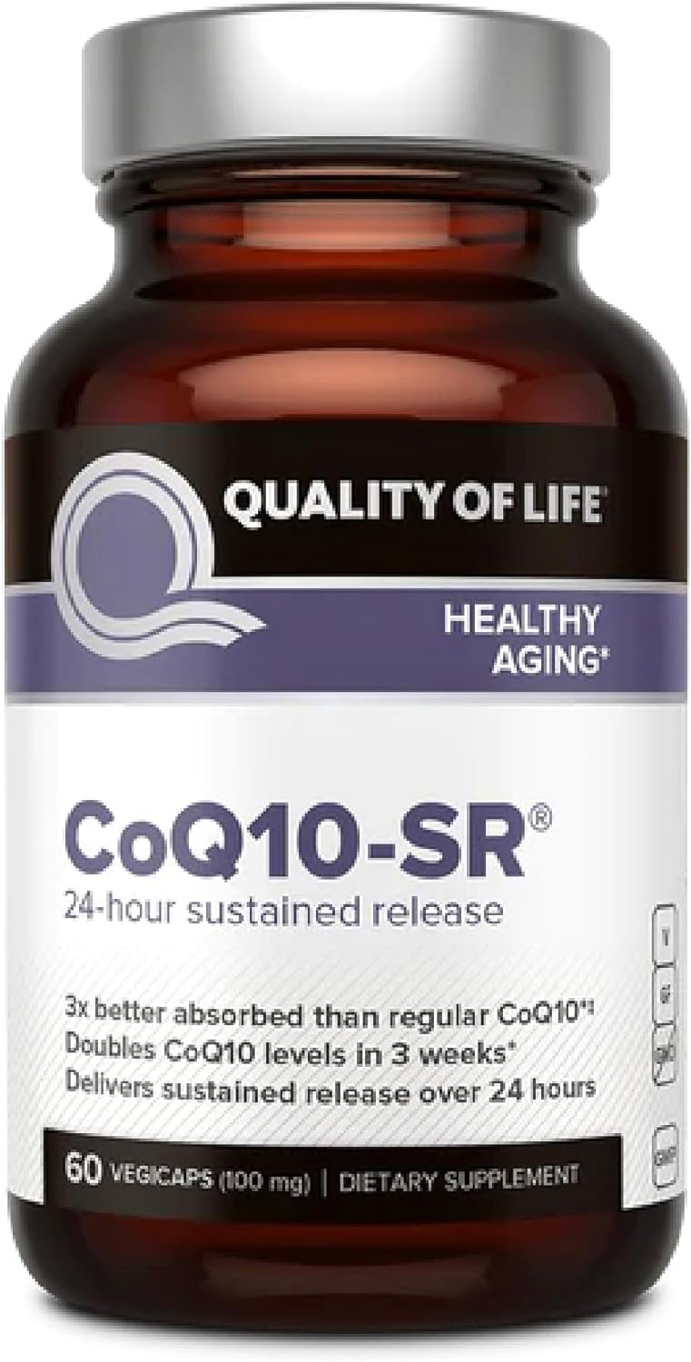 Powerful Coq10 Supplement–Sustained Released Microactive Coq10 For Enhanced Absorption – 100Mg Of Coq10 Per Capsule Supports Immune, Energy –60 Vegetable Capsules