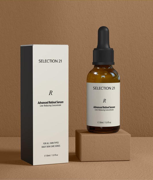 Selection 21 Advanced Retinol Serum for Face Anti-Wrinkle Serum with 5% Vitamin A Anti-aging Complex, Reduce Fine Lines with Argireline Peptides Matrixyl 3000 Stem Cell Serum 1