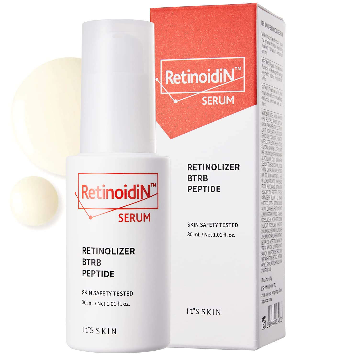 It'S Skin Retinoidin Serum - Retinol Anti Aging Serum - Smooth Wrinkles & Fine Lines - Firming & Moisturizing With Adenosine, Hyluronic Acid, Peptides, Niacinamide And Ceramide, 1.01 .