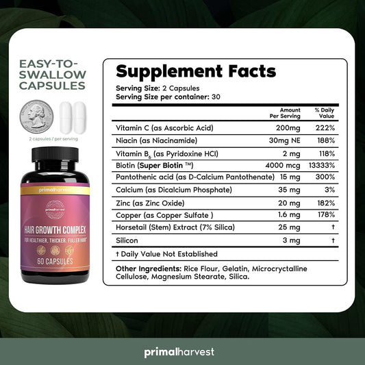 Primal Harvest Hair Growth & Multivitamin Supplements for Women and Me