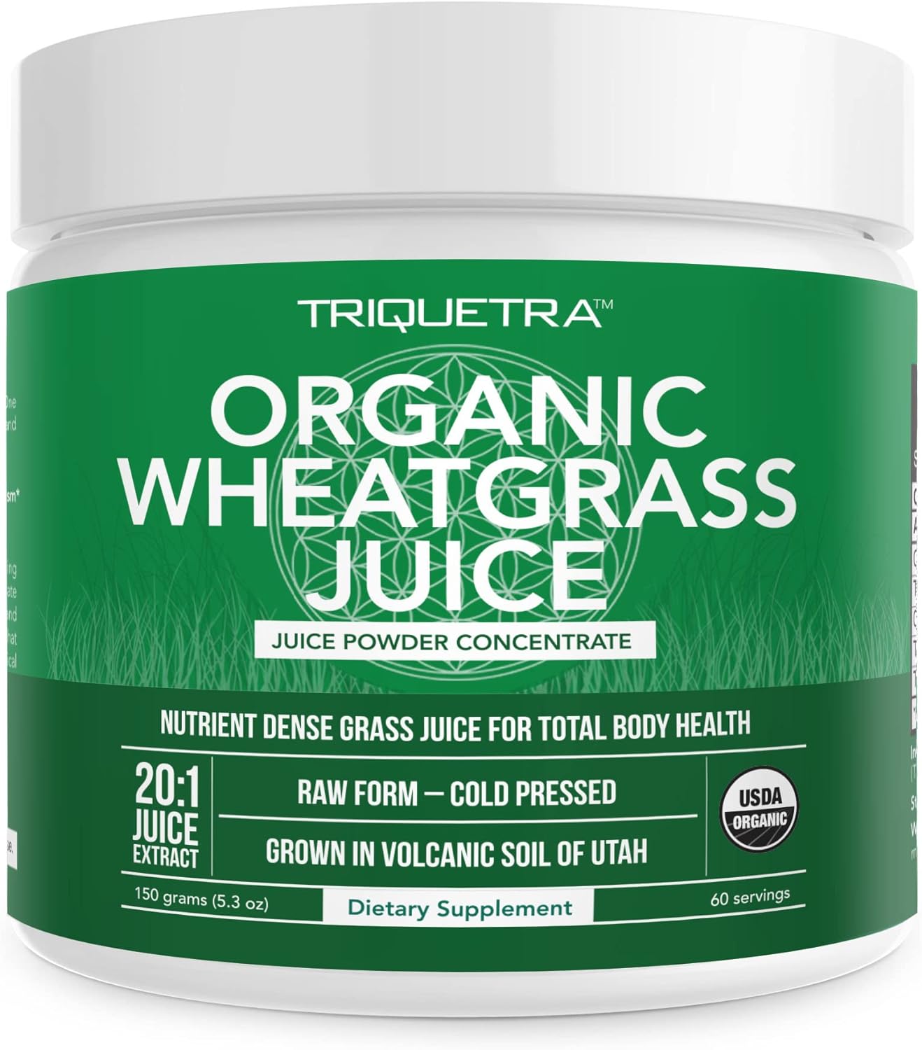 Organic Wheatgrass Juice Powder Grown in Volcanic Soil of Utah - Raw &