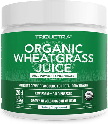Organic Wheatgrass Juice Powder Grown in Volcanic Soil of Utah - Raw &