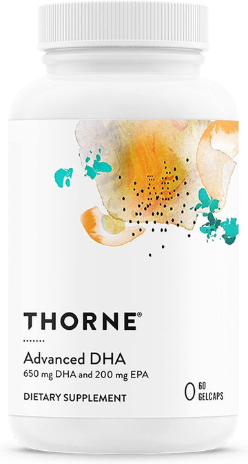 Thorne Advanced DHA - 650 mg DHA and 200 mg of EPA - Supports Healthy Brain Aging and Nerve Function - 60 gelcaps