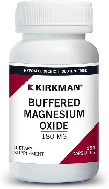 Kirkman Buffered Magnesium Oxide 180 mg - Hypoallergenic | 250 Vegetar