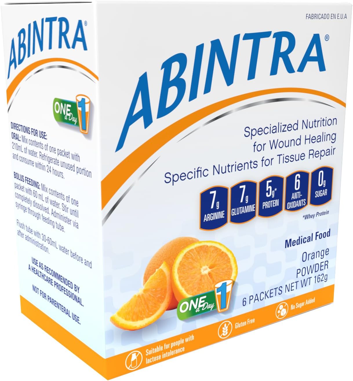 Abintra Specialized Wound Healing Nutritional Supplement Includes L-Ar