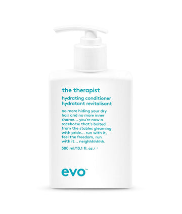 evo The Therapist Hydrating Conditioner - Hydrates, Strengthen and Softens Whilst Improving Shine - Protects Colour Treated Dry Hair, Helps to Detangle