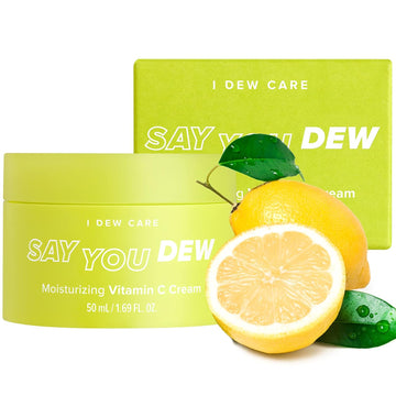 I DEW CARE Face Cream - Say You Dew | Vitamin C Moisturizer with Niacinamide, Non-irritating, Hydrate and Illuminate Skin, 1.69