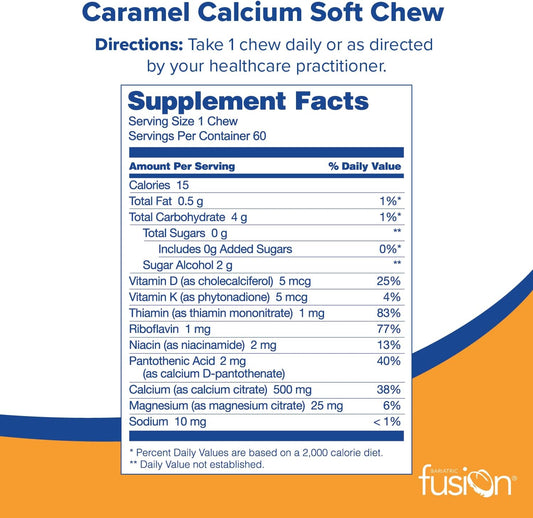 Bariatric Fusion Calcium Chews | Calium Citrate & Energy Soft Chew Bar