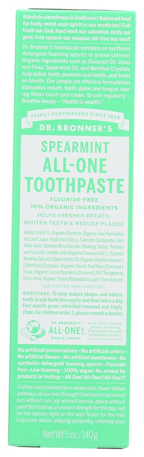 Dr. Bronner's Spearmint Toothpaste 5  (Pack of 1)