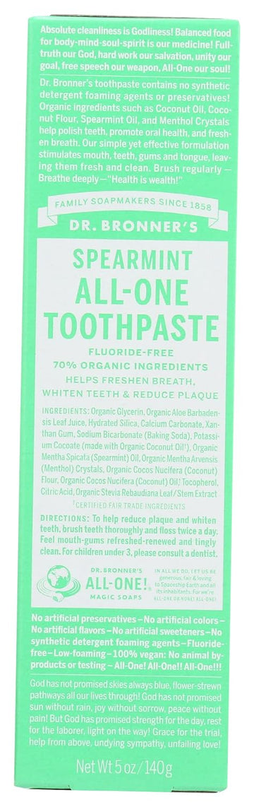 Dr. Bronner's Spearmint Toothpaste 5  (Pack of 1)