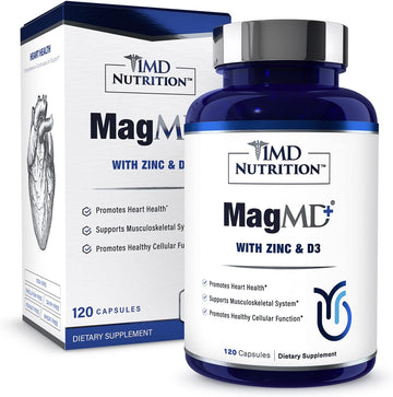 1MD Nutrition MagMD Plus - Magnesium with Zinc & D3 | Promotes Heart H
