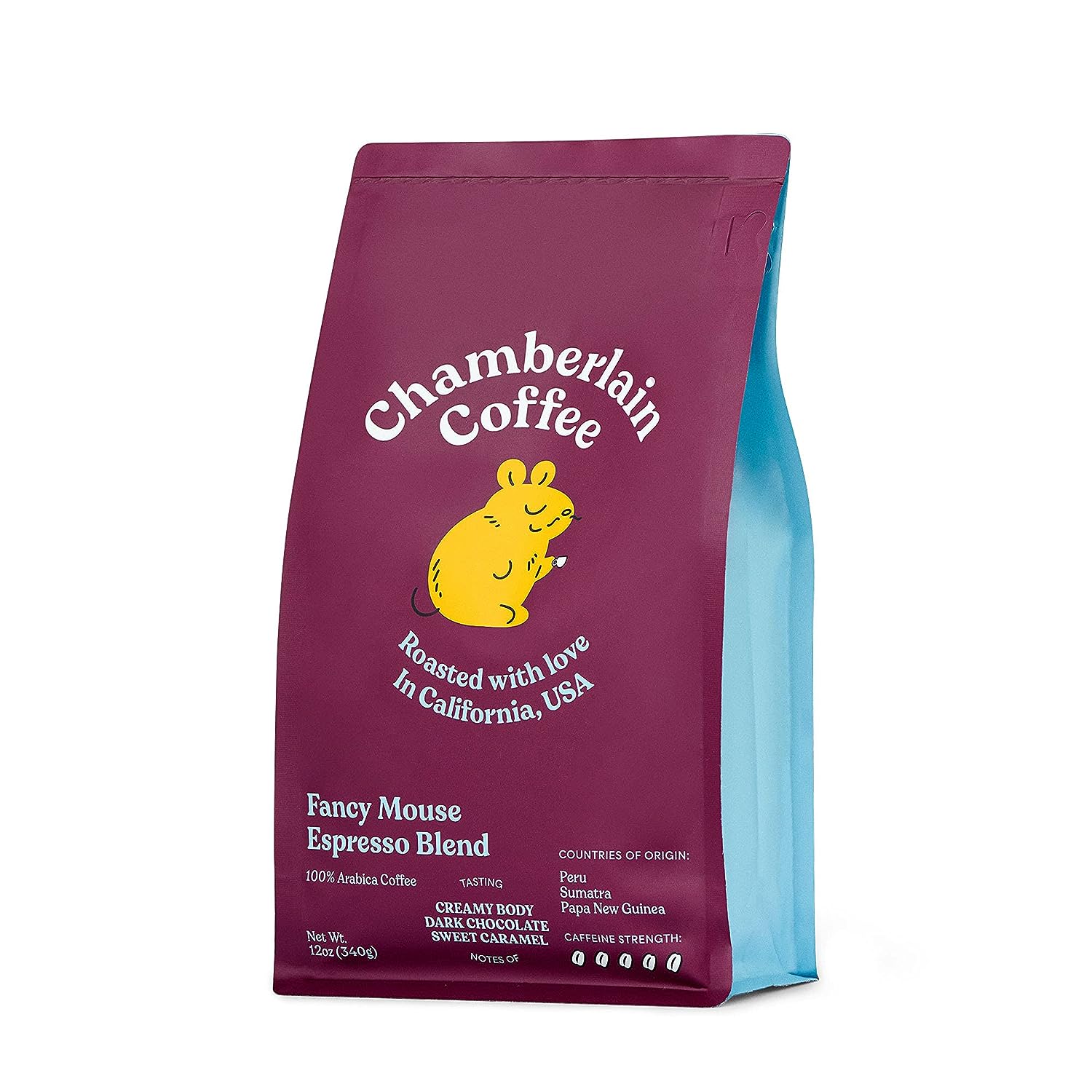 Chamberlain Coffee Fancy Mouse Espresso Blend - Extra Bold, Dark Roast, Organic Coffee, Whole Bean
