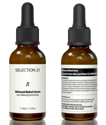 Selection 21 Advanced Retinol Serum for Face Anti-Wrinkle Serum with 5% Vitamin A Anti-aging Complex, Reduce Fine Lines with Argireline Peptides Matrixyl 3000 Stem Cell Serum 1