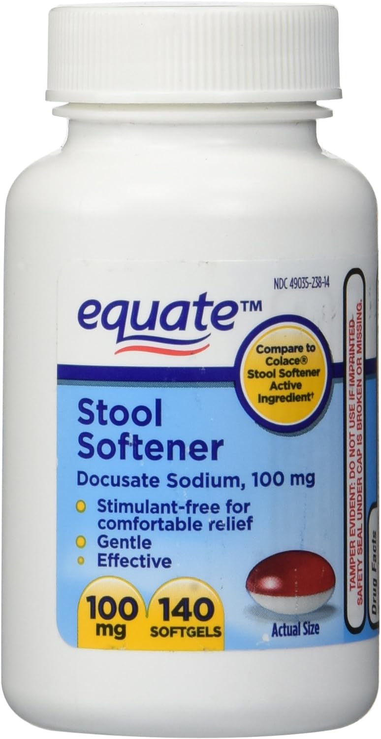 Equate - Stool Softener 100 mg, 140 Capsules (Compare to Col