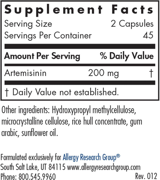 Allergy Research Group - Artemisinin Supplement - Microbial Balancer -