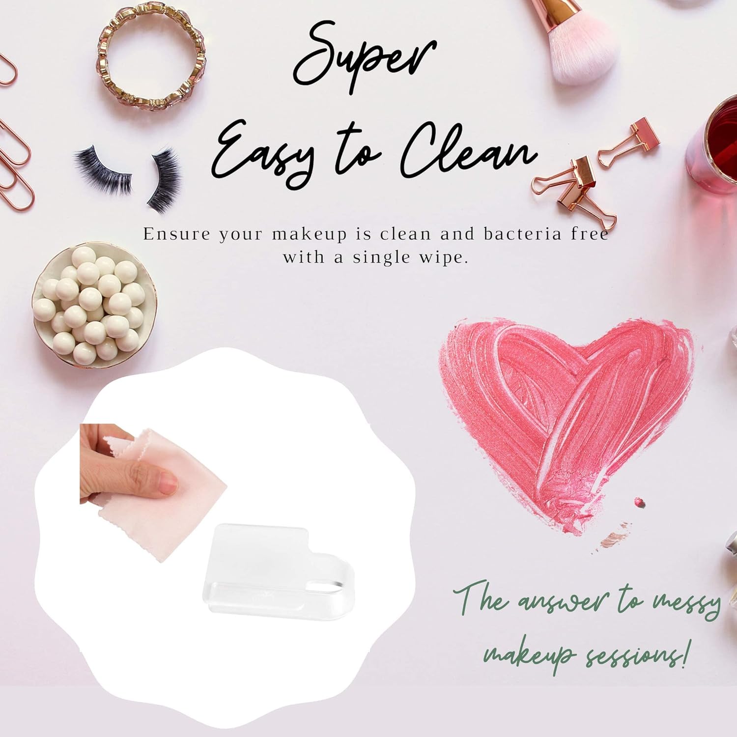 LilyLeaf Handheld Makeup Mixing Palette - Transparent Hand T