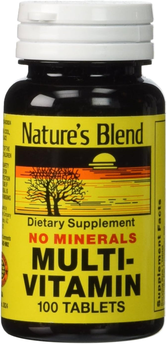  Nature's Blend Multi-Vitamin No Minerals 100 Tabs (Model: 3