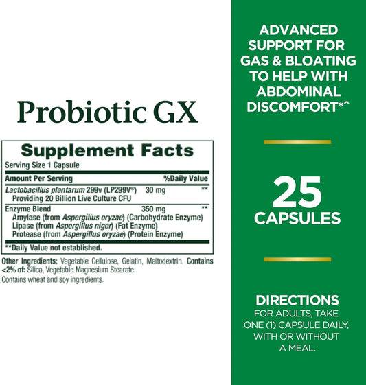 Nature'S Bounty Probiotic, For Occasional Gas And Bloating Dietary Formula, Dietary Supplement, Helps With Abdominal Dis