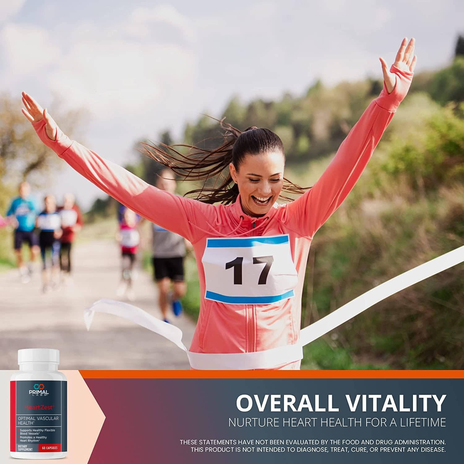 Primal Labs HeartZest - for Heart Health - Vitamin D3 & K2 Formula - 6