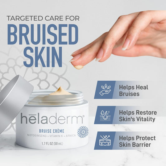 Heladerm Arnica Oil Bruise Cream Extra Strength (Fast Healing) - Targeted Care to Help Restore Skin’s Vitality, Arnica Cream for Bruising and Swelling - More Nourishing Formula than Arnica Gel, 50mL