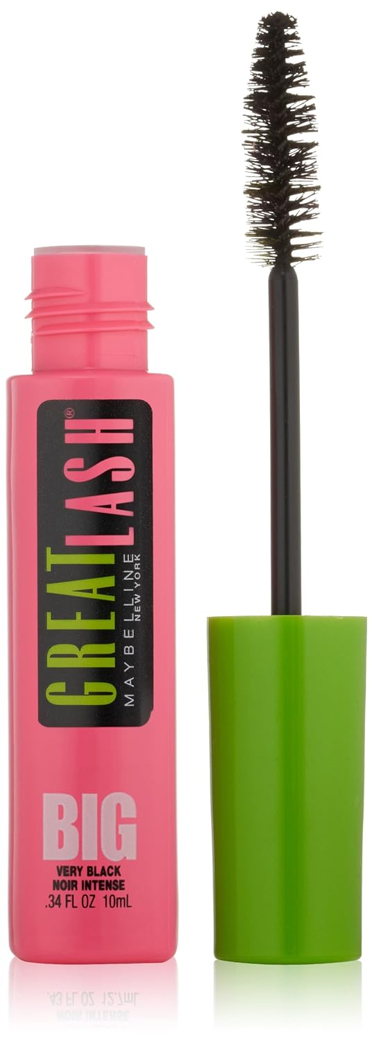 Maybelline New York Great Lash Big Washable Mascara, Very Black 131, 0.34 uid