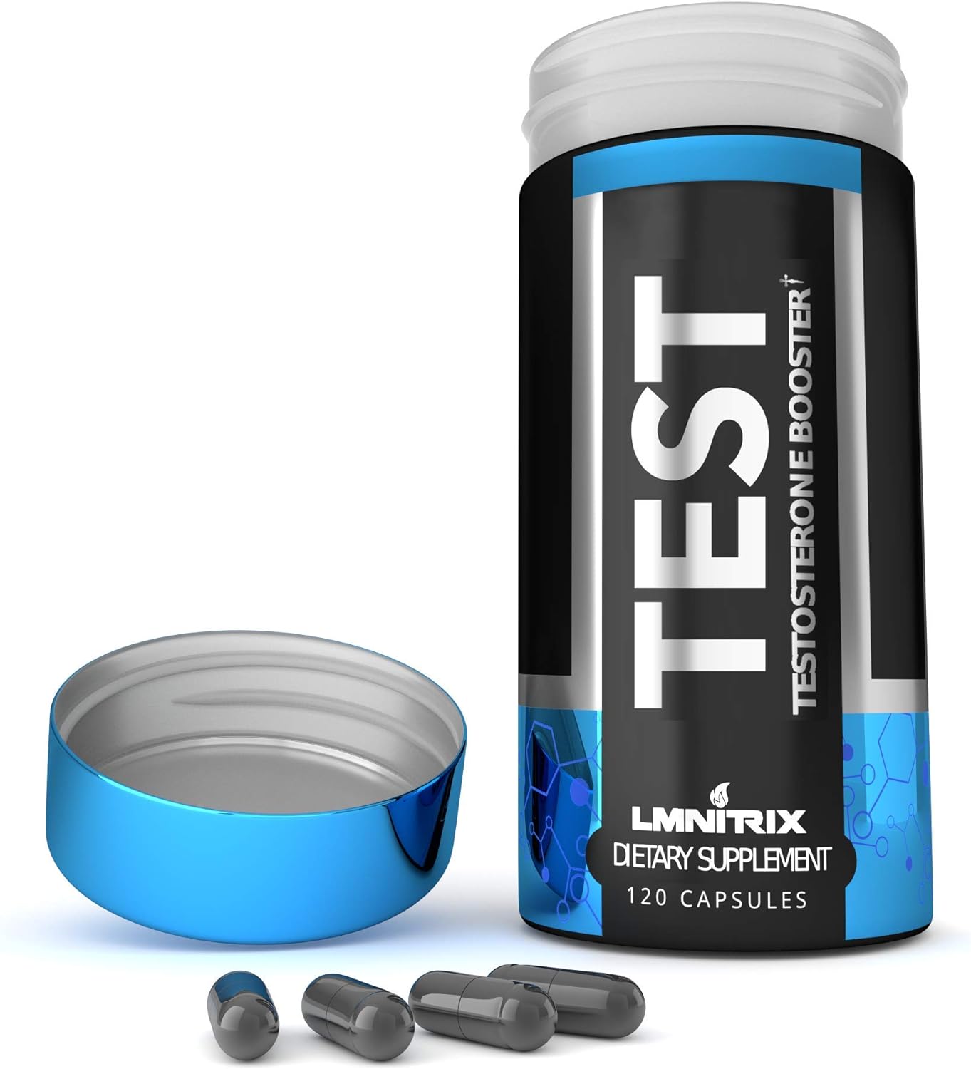 LMNITRIX Test - DAA Pills Supplement for Men ? Test Booster and Estrogen Blocker w/ DAA and DIM ? 120 Capsules