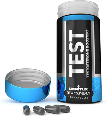 LMNITRIX Test - DAA Pills Supplement for Men ? Test Booster and Estrogen Blocker w/ DAA and DIM ? 120 Capsules